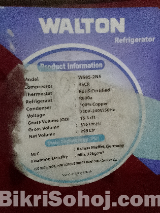 Walton Fridge 300 Ltr. (16.5 sft.)